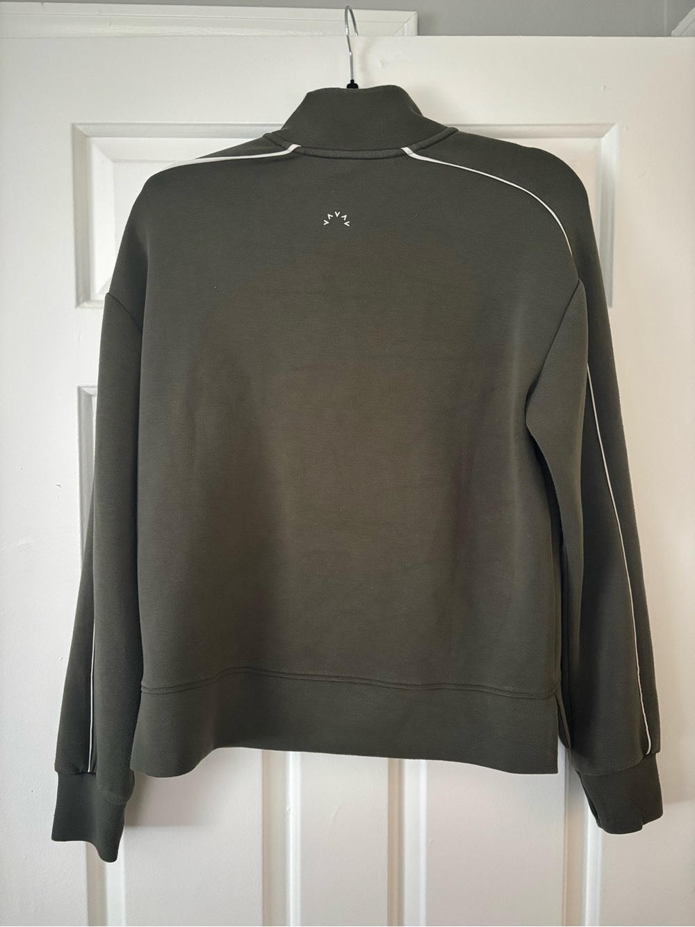 Varley Kirsi Half Zip Pullover Olive Green Scuba Sweatshirt - Size Small - Picture 11 of 12